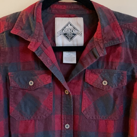Roots Beaver Canoe button-down flannel shirt - Picture 3 of 5